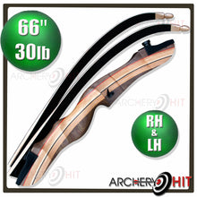 Load image into Gallery viewer, 66 inch wooden take-down recurve bow in left and right handed from Archery Hit

