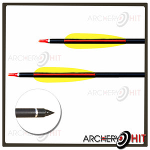 Alloy Arrows with field tips and turning nocks for Archery Hit