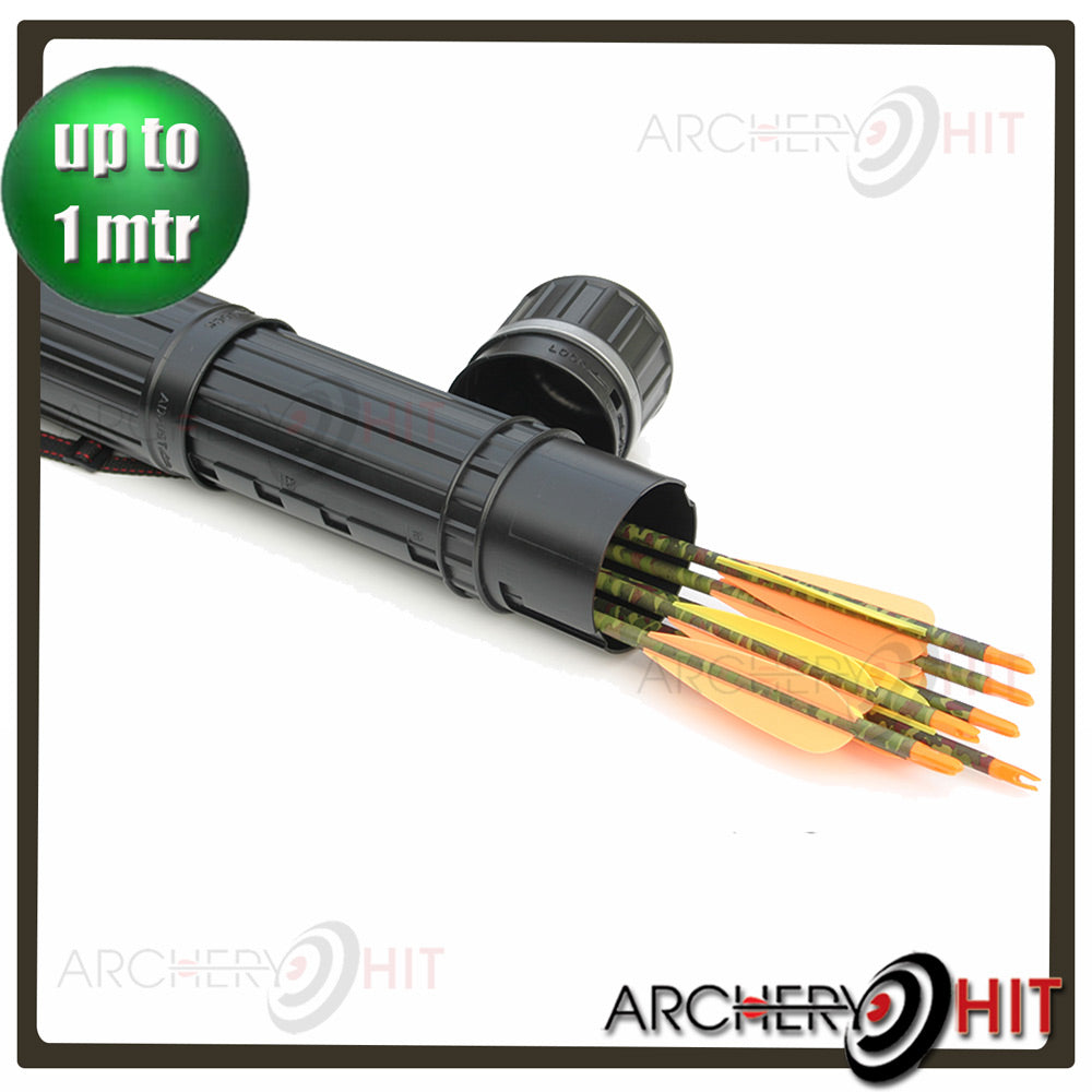Extendable Arrow Carry Tube with arrows from Archery Hit
