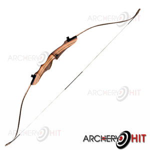 Wooden Take-Down Recurve Bow strung from Archery Hit